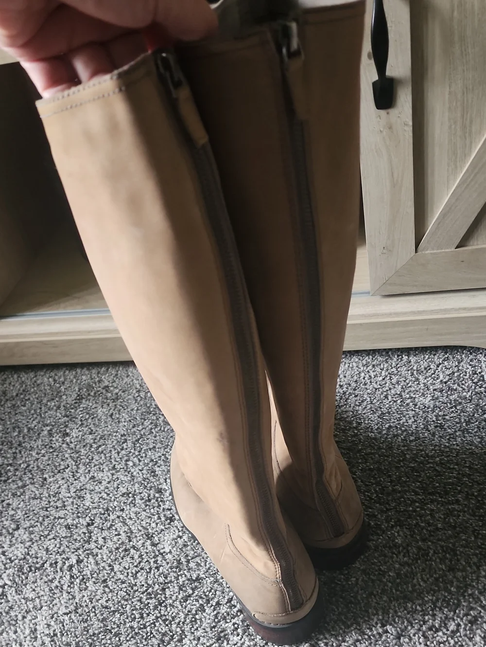 Women's Tall Wide leg tan Riding Boots - Classic Knee High Style